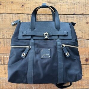 Vintage Henri Bendel Jetsetter Backpack Purse Black